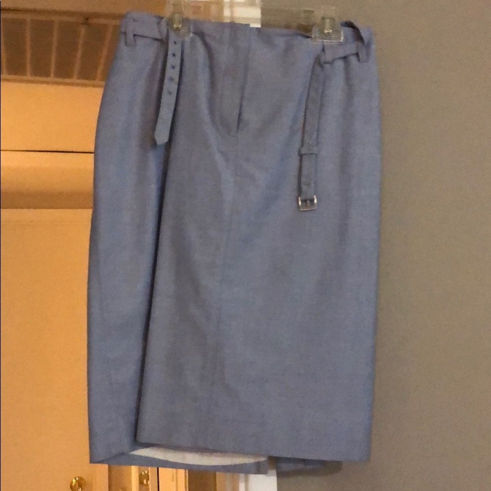 Blue pencil skirt